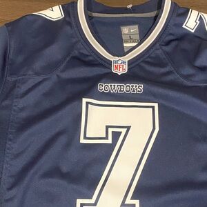 Nike Cowboys Navy Jersey with White Number